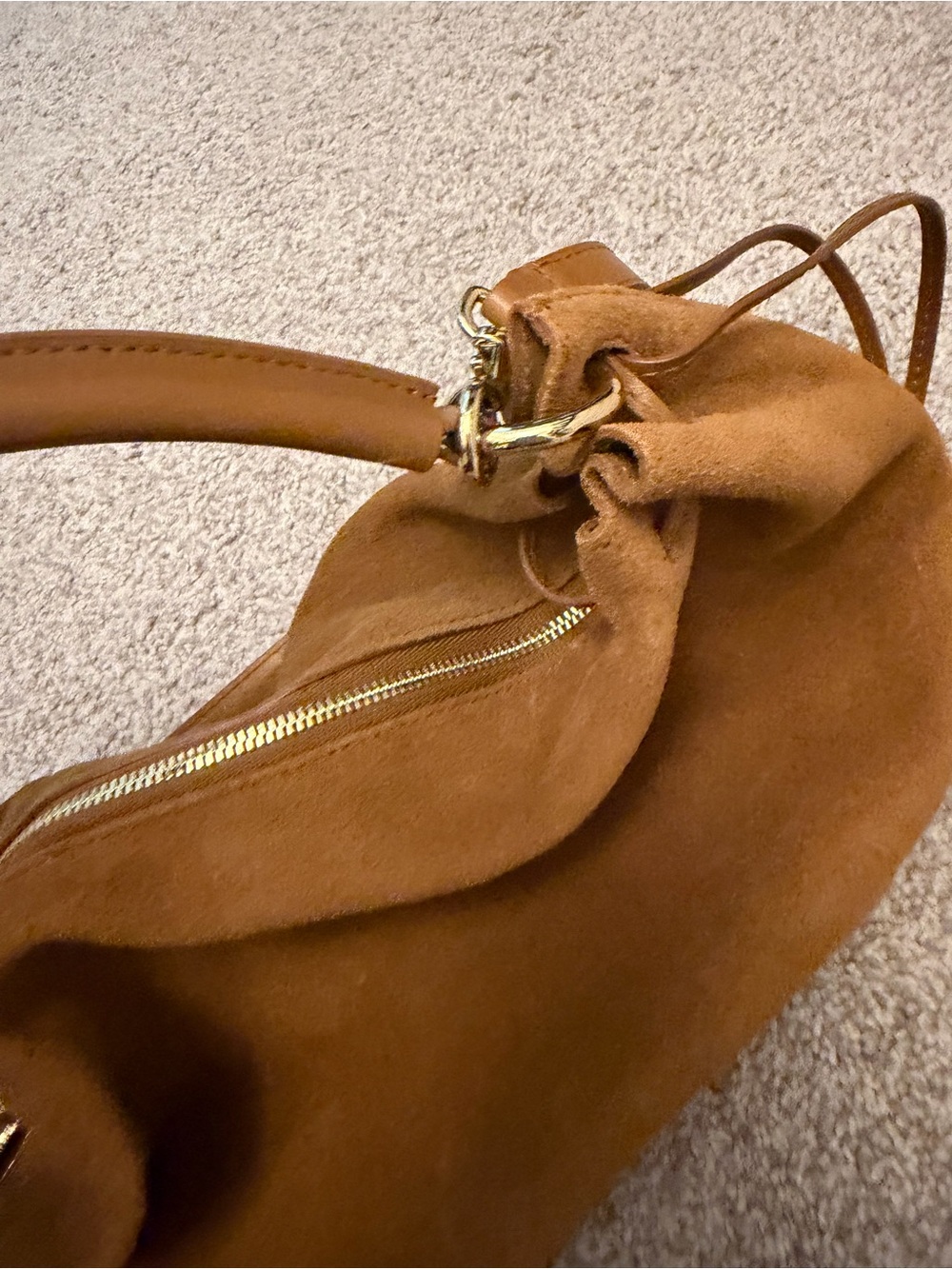 Madewell Chestnut Suede Hobo Bag - Picture 9 of 12